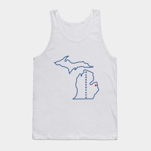 Harbor Beach MI Love (Navy) Tank Top